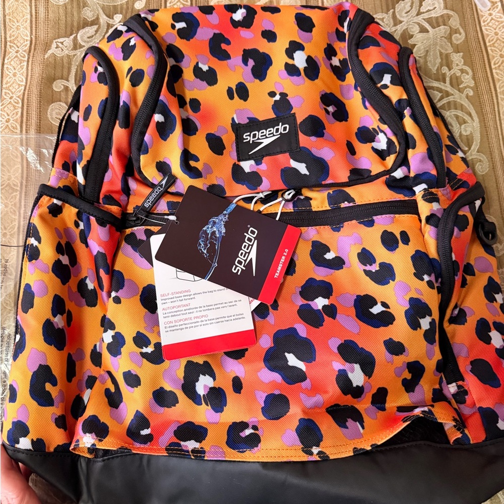 ***SOLD***Speedo Teamster 2.0 Backpack with Orange and Purple Print